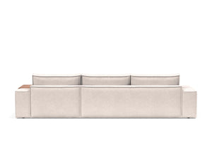 NEWILLA SOFA BED W/LOUNGER 57"X118", W/WIDE ARM RESTS