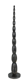 Freia Mindi Wood Sculpture in Cinder Black Finish