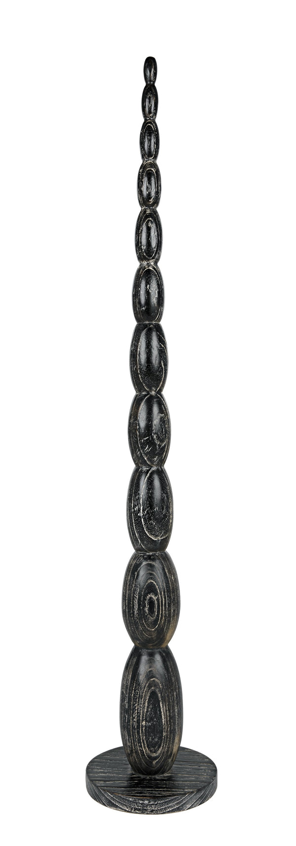 Freia Mindi Wood Sculpture in Cinder Black Finish