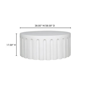 Eris Outdoor Coffee Table in White