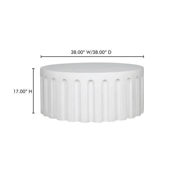 Eris Outdoor Coffee Table in White