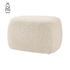 Carlese Boucle Small Ottoman, Palladian Beige