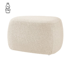 Carlese Boucle Small Ottoman, Palladian Beige
