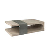 Danica Solid Wood Rectangle Coffee Table in Aged Cream