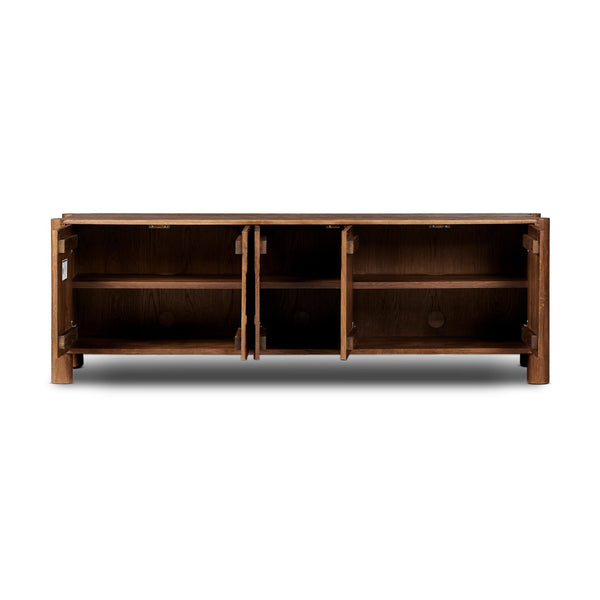 Ezri Media Console - Cocoa Oak
