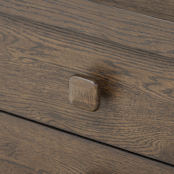 Valen Nightstand - Rustic Brown Oak Veneer