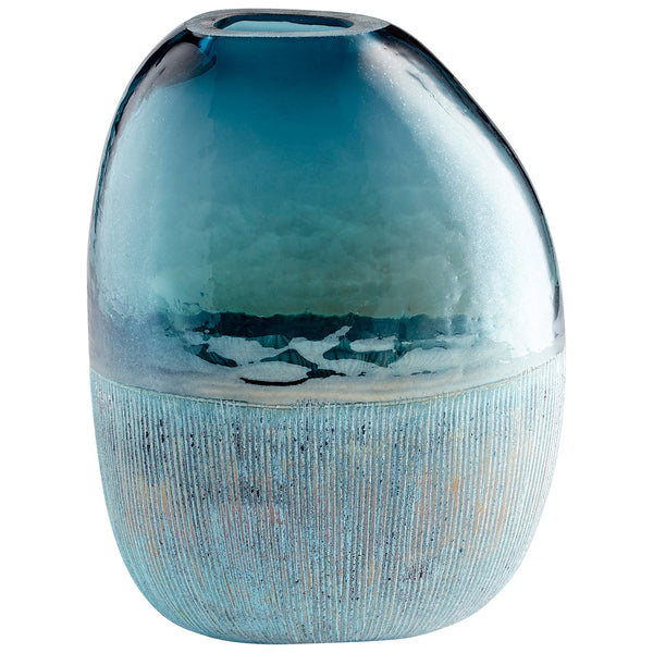 Large Cape Caspian Vase in Blue