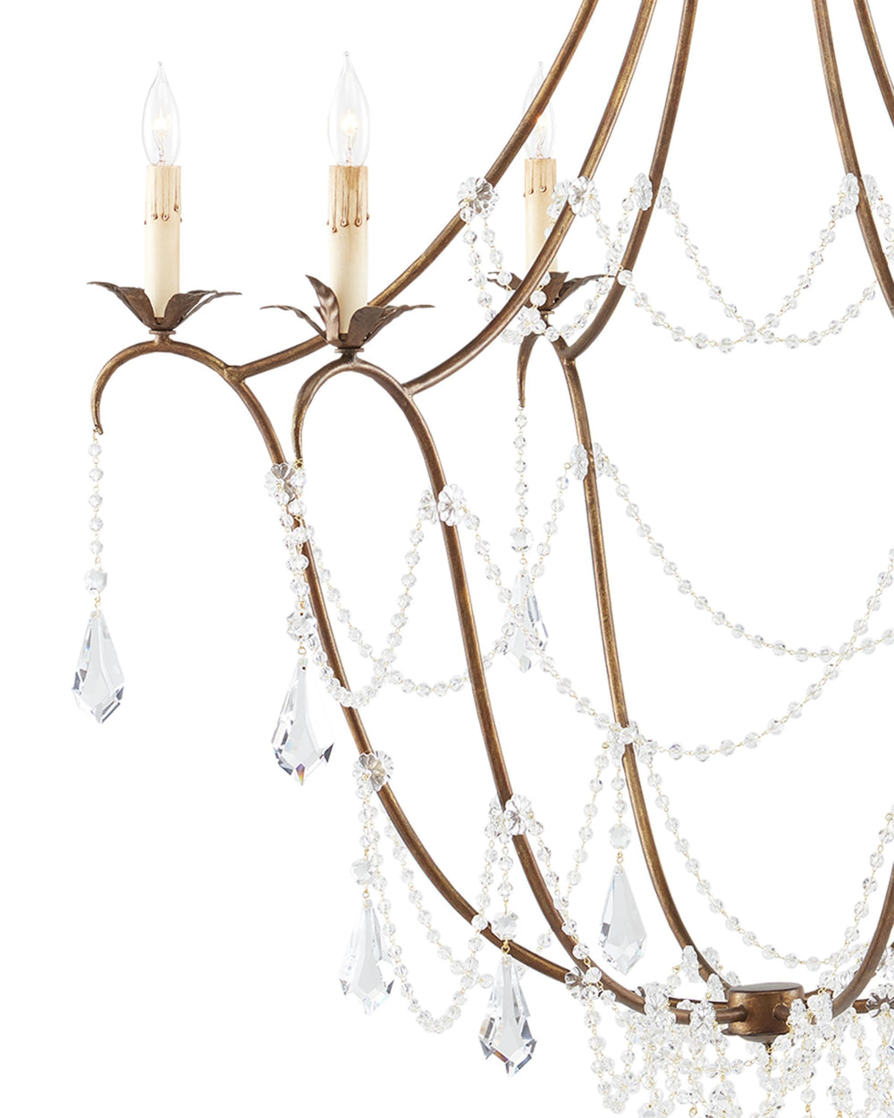 Elizabeth Gold Chandelier In Rhine Gold
