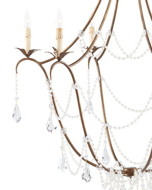 Elizabeth Gold Chandelier In Rhine Gold