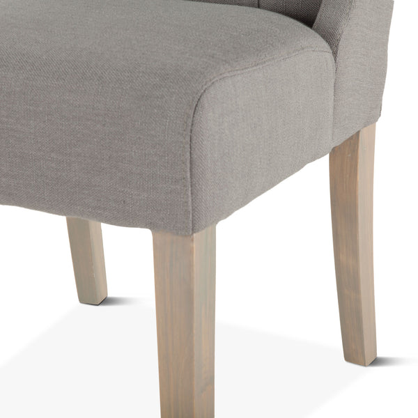 Lara Oxford Gray Linen Dining Chair