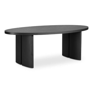 Moe's William Dining Table Black with Herringbone Pattern