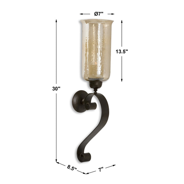 Joselyn Bronze Candle Wall Sconce