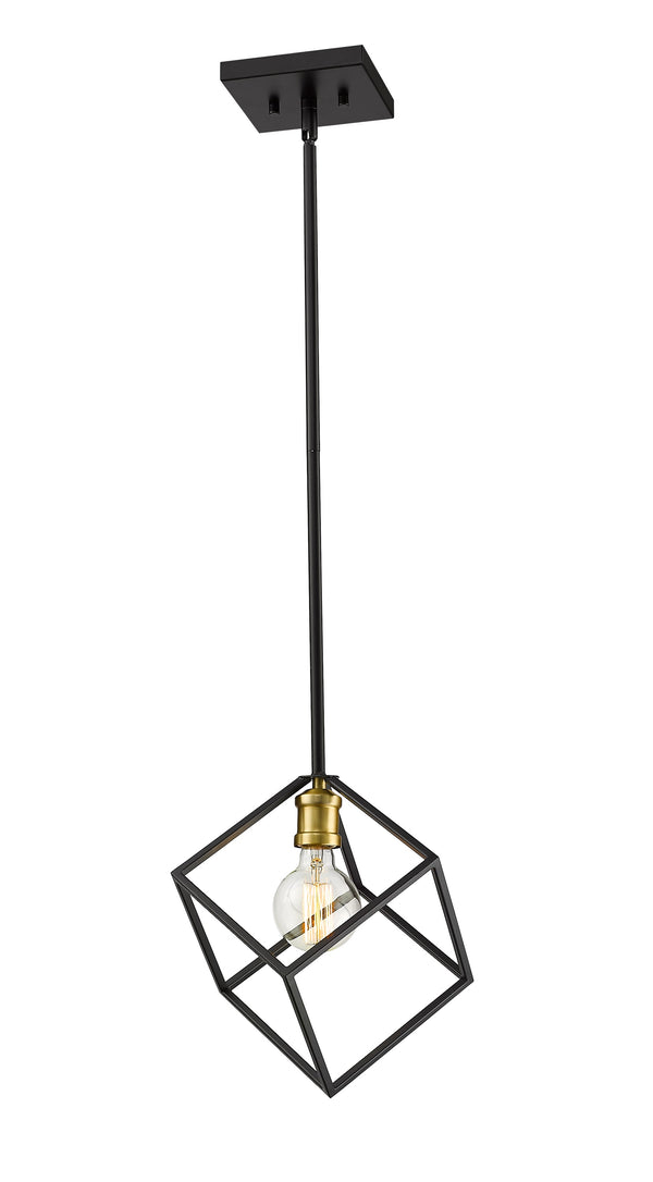 Vertical 1 Light Pendant in Bronze + Olde Brass Finish