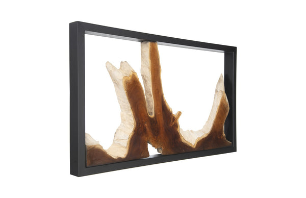 Framed Root Wall Art, Rectangle, Black