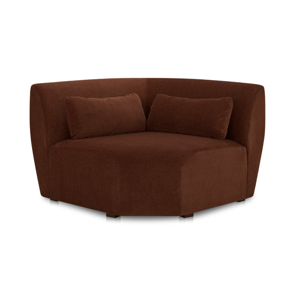 Moe's Amelia Corner Chair in Chestnut Brown