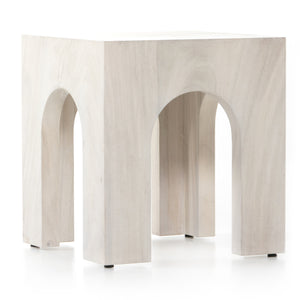 Fausto End Table In Bleached Guanacaste