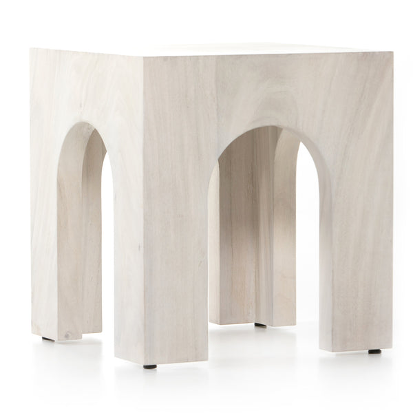 Fausto End Table In Bleached Guanacaste