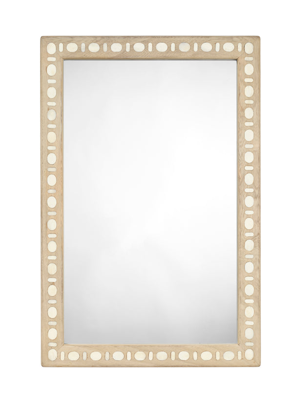 Sama Wood & Bone Inlay Rectangle Wall Mirror