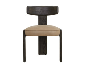 HORTON DINING CHAIR - DARK BROWN - SAHARA SAND LEATHER