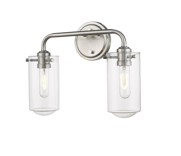 Delaney 2 Light Vanity in Brushed Nickel Finish
