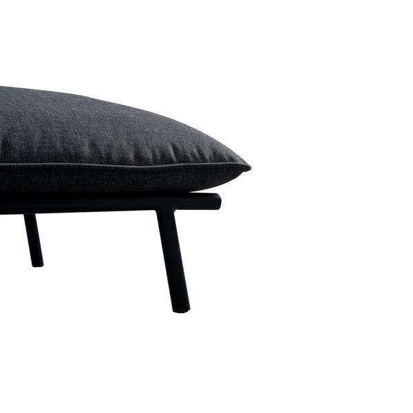 Moe's Morgan Outdoor Ottoman in Speckled Charcoal