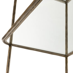 Swinton Bookcase In Hammered Aged Brass