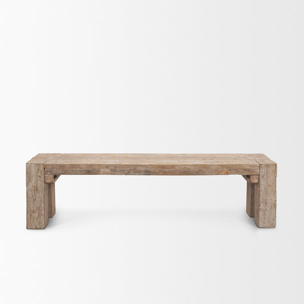 McArthur Whitewash Reclaimed Wood Bench
