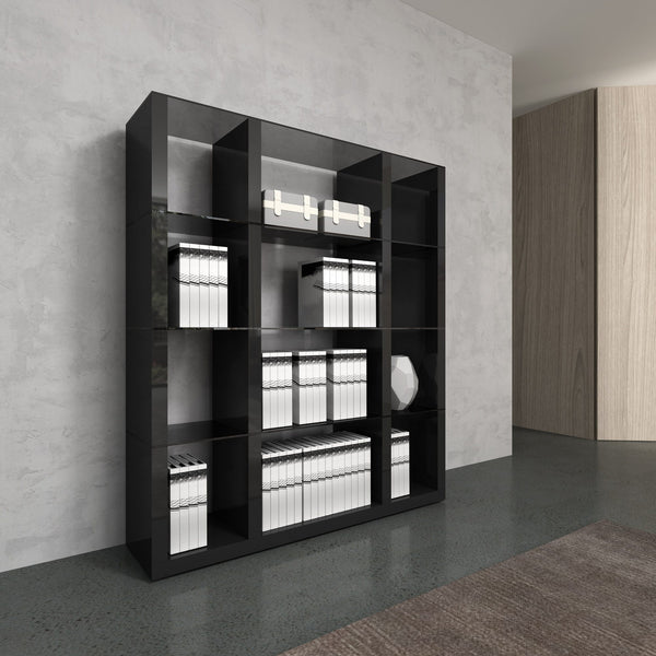 Reese Wall Unit in Grey High Gloss