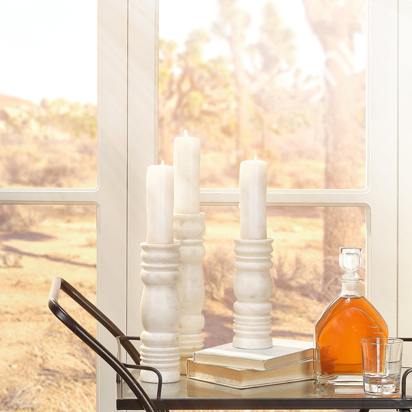  Monument Marble Candlesticks (set of 3) 