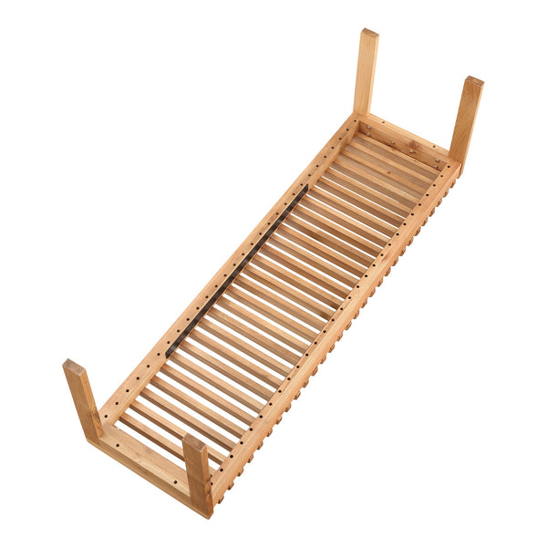 Moe's Rohe Bench Natural Oak with Slat Detailing