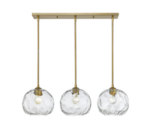 Chloe 3 Light Island/Billiard in Olde Brass Finish