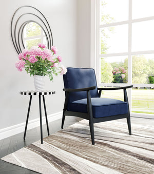 Luna Round Mirror Black