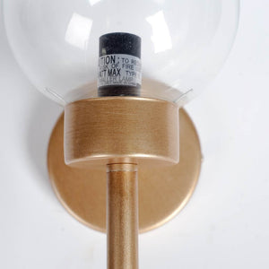 Boltern I 6x12 Gold Toned Glass Globe Wall Sconce
