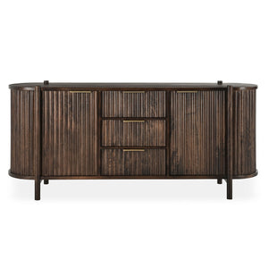 Redford Solid Wood Cabinet - Bark Brown