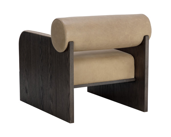 COBURN LOUNGE CHAIR - DARK BROWN - SAHARA SAND LEATHER