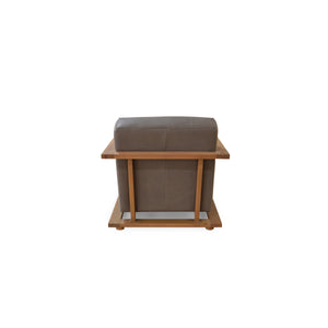 Moe's Eckersley Lounge Chair in Cool Brown Leather