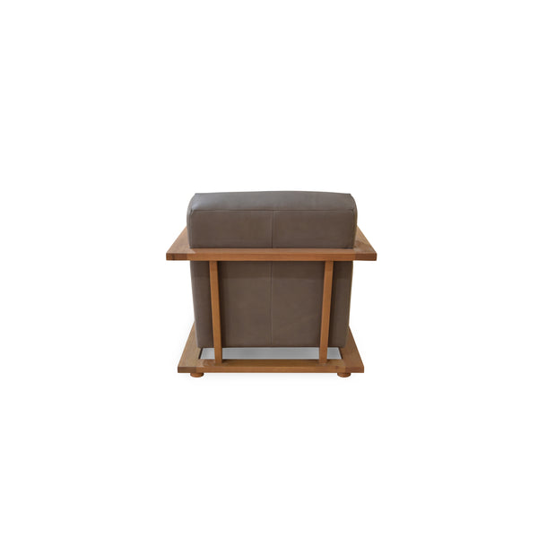 Moe's Eckersley Lounge Chair in Cool Brown Leather