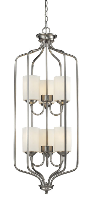 Cardinal 6 Light Pendant in Brushed Nickel Finish