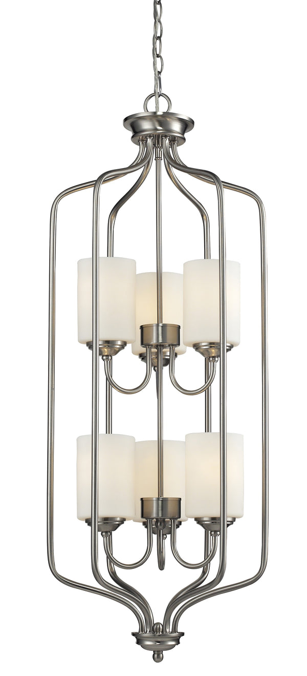 Cardinal 6 Light Pendant in Brushed Nickel Finish