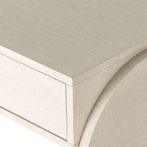 Cressida Console Table - Ivory Painted Linen