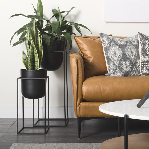 Bumble (Set of 2) 12L x 12W x 32H Black Plant Stands
