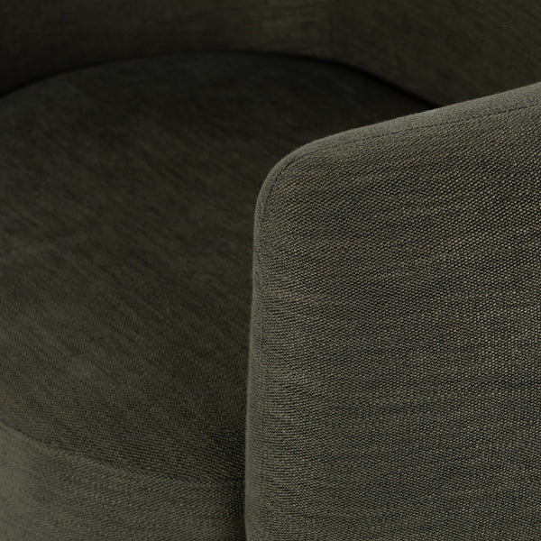 Calista Swivel Chair In Atlantis Moss