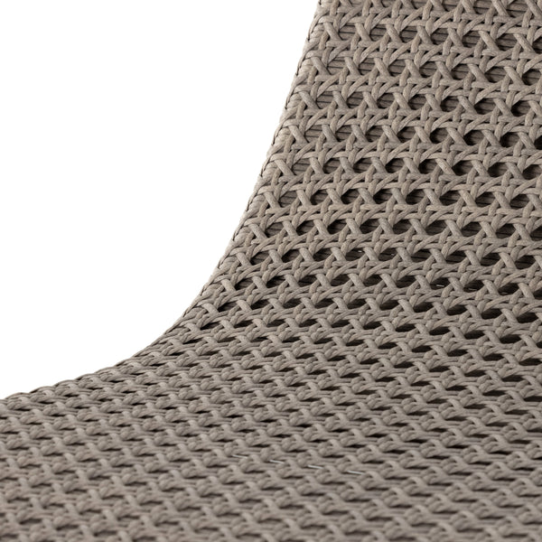 Paige Outdoor Woven Chaise Lounge In Brown