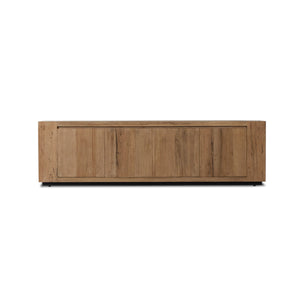 Abaso Media Console In Rustic Wormwood