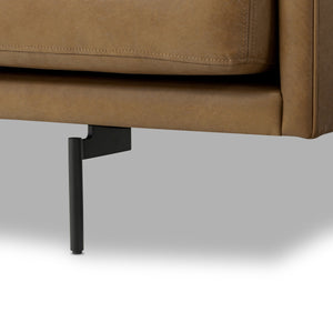 Melle Sofa In Lipari Camel And Ebony Steel