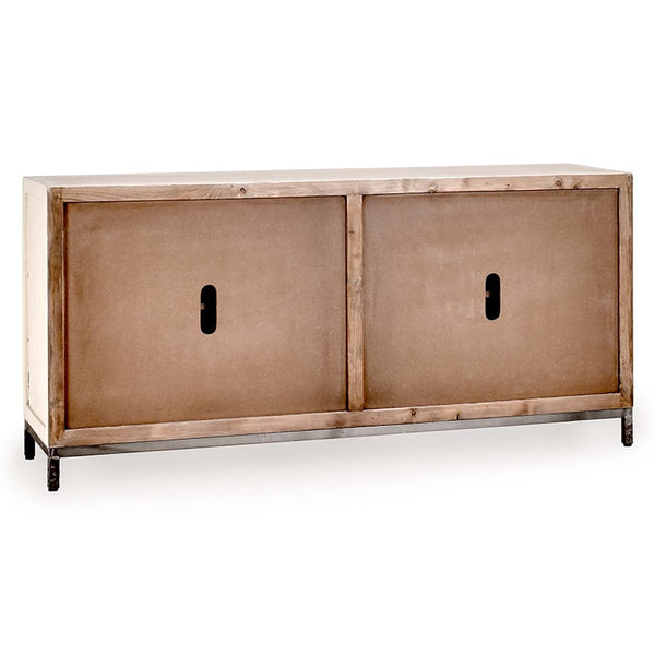 Lisbon Solid Wood 4Dr Cabinet - Reclaimed Pine