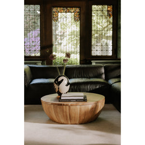 Eske Coffee Table with Swivel Storage in Natural