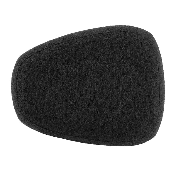 Carlese Boucle Small Ottoman, Palladian Charcoal