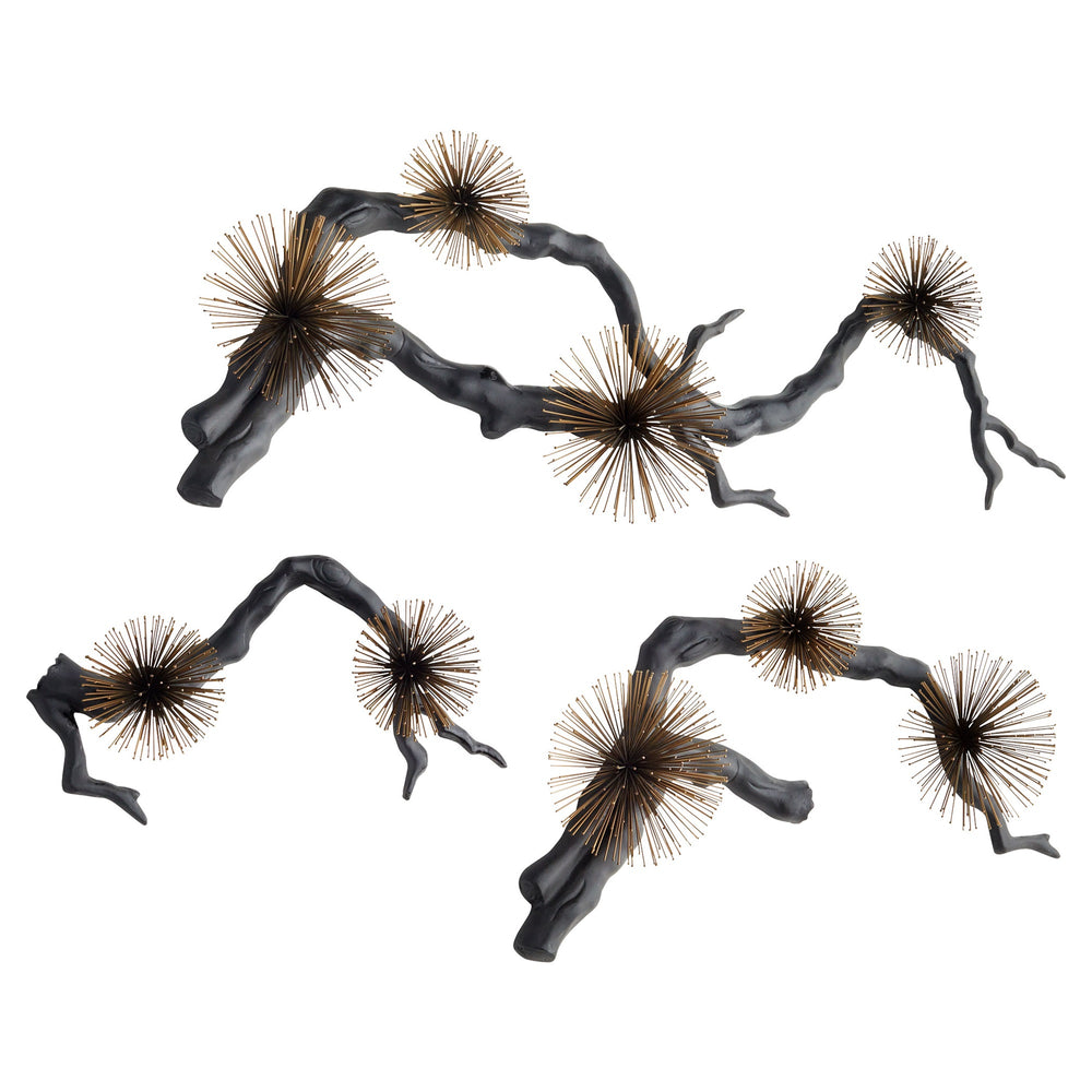 Ichiyo Wall Decor | Black | Gold Accents - Small