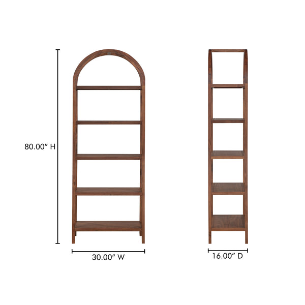 Moe's Eero Bookcase with Walnut Veneer Shelves
